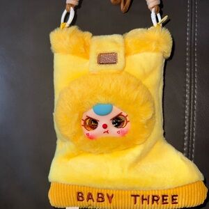 Baby Three mobile handbag Plush Crossbody rare special✨GLITTER liquid eyes! 👀✨